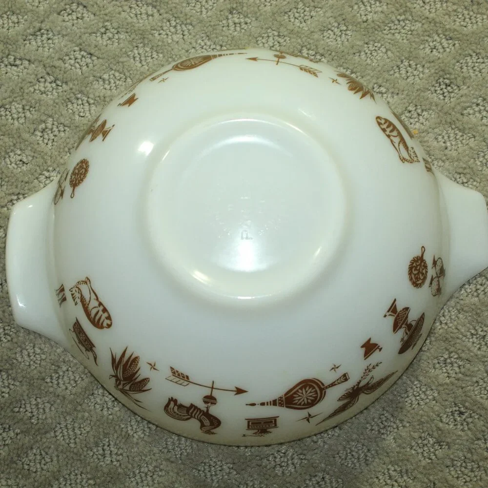 3 Vintage PYREX EARLY American Cinderella Nesting Mixing Bowls 442 443 444